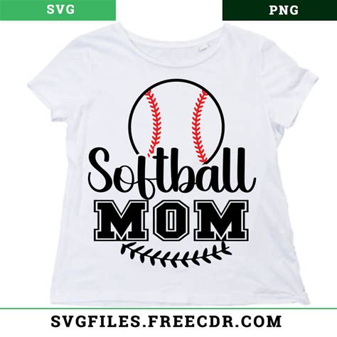 Download Free Softball Mom | SVG Cut File Crafts