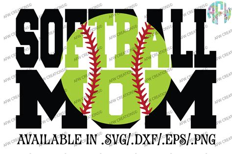 Download Free Softball Mom - SVG, DXF, EPS Cut Files DXF Files
