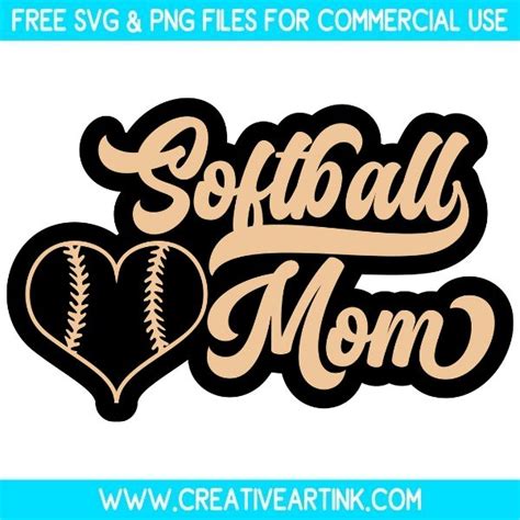 Download Free Softball Mom SVG Commercial Use DXF Files