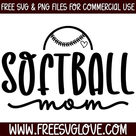 Download Free Softball Mom SVG Cut File for Cricut Machine