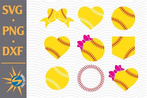Download Free Softball SVG, PNG, DXF Digital Files Include DXF Files