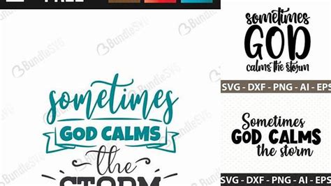 Download Free Sometimes God Calms The Storm Files For Crafts