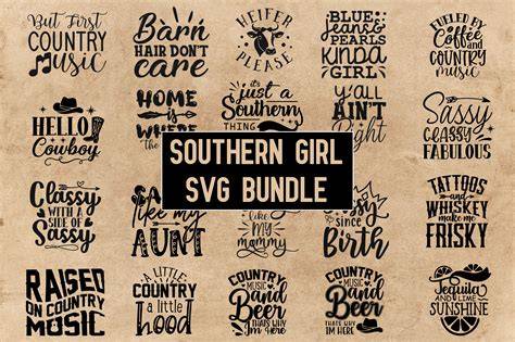 Download Free Southern Girl SVG Bundle Commercial Use