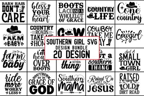 Download Free Southern Girl SVG Bundle Files DXF Files