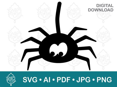 Download Free Spider SVG Cut File Silhouette