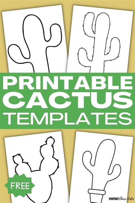 Download Free Spiked Cactus Printable