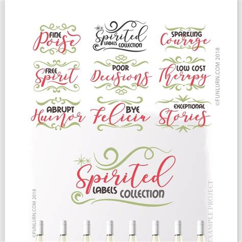Download Free Spirited Labels Collection Silhouette DXF Files