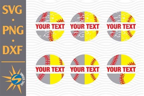 Download Free Split Baseball Softball SVG, PNG, DXF Digital Files Include For Cricut