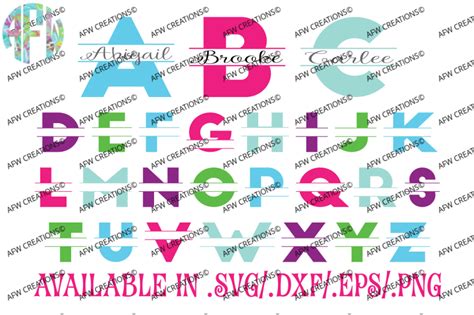 Download Free Split Block Letters - SVG, DXF, EPS Cut Files Commercial Use DXF Files