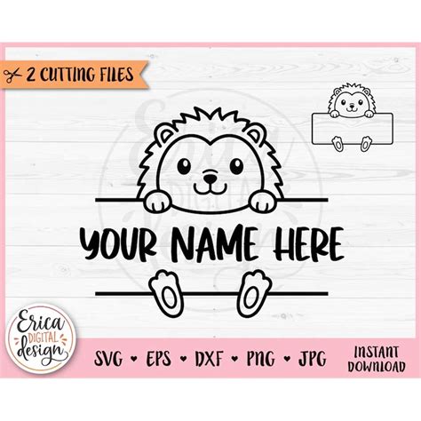 Download Free Split Hedgehog SVG Cut File For Crafts
