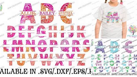 Download Free Split Letters - SVG, DXF, EPS Cut Files DXF Files