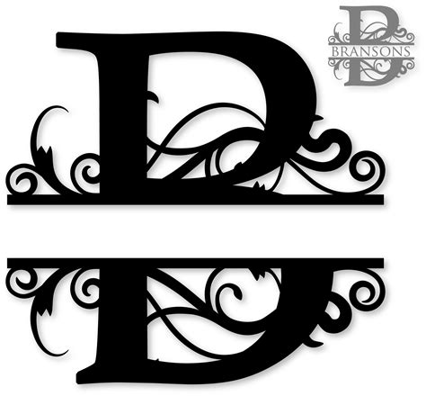 Download Free Split Monogram Embroidery design Letter B For Crafts