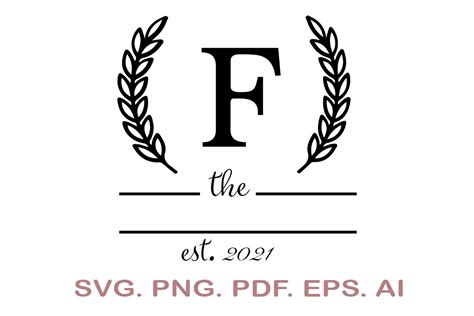 Download Free Split Monogram Embroidery design Letter F Silhouette DXF Files