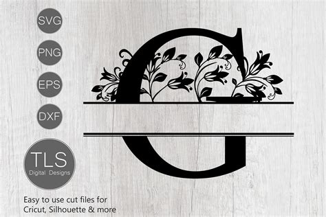 Download Free Split Monogram Embroidery design Letter G Files