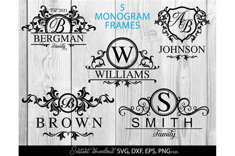 Download Free Split Monogram Svg Bundle, Monogram Svg, Monogram Frame Svg Files For Crafts
