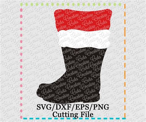 Download Free Split Santa Boots - SVG, DXF, EPS Cut File For Crafts