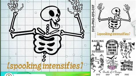 Download Free Spooking Intensifies Funny Skeleton For Crafts