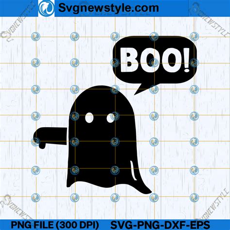 Download Free Spooky Ghost SVG / DXF / EPS / PNG Files DXF Files