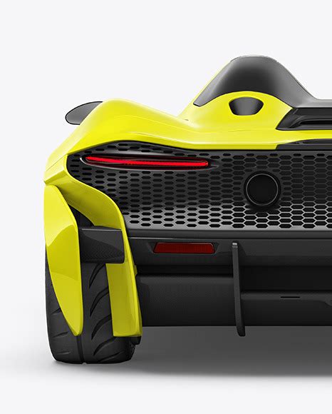 Download Free Sport Car Mockup - Back View PSD Generator
