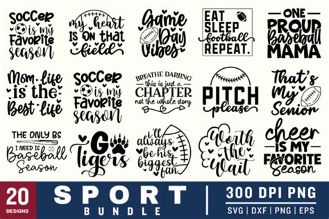 Download Free Sport SVG Bundle DXF Files