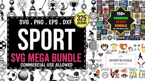 Download Free Sport SVG Bundle Easy Edite