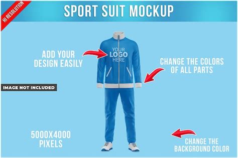 Download Free Sport Suit Mockup - Front View PSD Generator