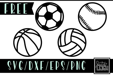 Download Free Sports Balls SVG Cut File Commercial Use