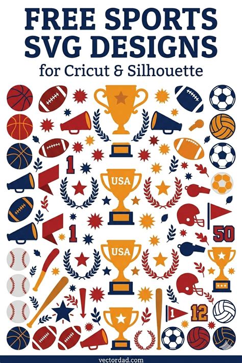 Download Free Sports Designs & Balls - SVG, DXF, EPS Cut Files For Cricut
