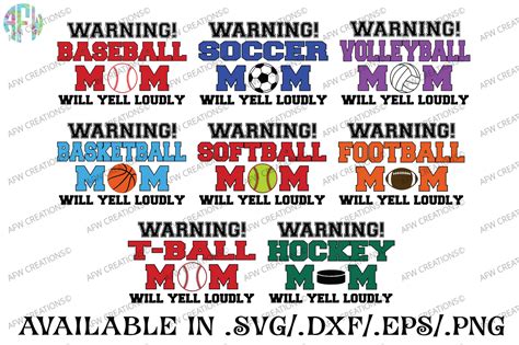 Download Free Sports Mom Bundle - SVG, DXF, EPS Cut Files DXF Files