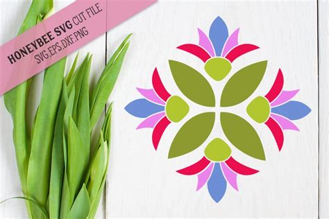 Download Free Spring Bloom Barn Quilt SVG Cut File Easy Edite