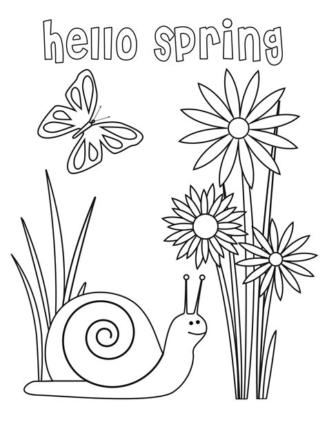 Free Spring Coloring Pages For Kids