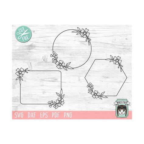 Download Free Spring Flower Frame - SVG File, DXF File Creativefabrica