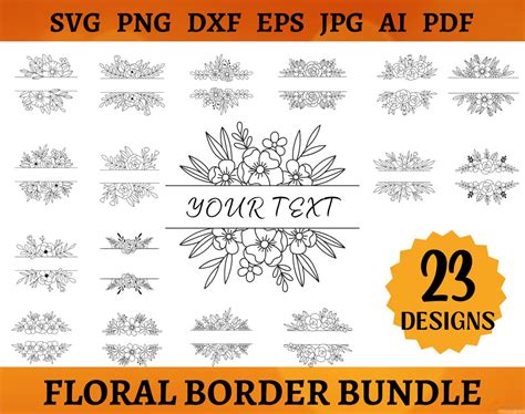 Download Free Spring Flower Frame - SVG File, DXF File Cricut SVG DXF Files