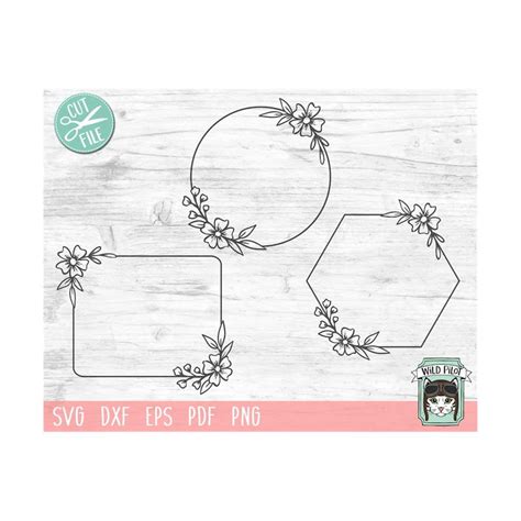 Download Free Spring Flower Frame - SVG File, DXF File Cricut SVG for Cricut