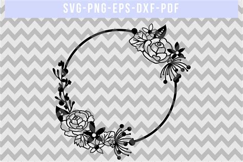 Download Free Spring Flower Frame - SVG File, DXF File Cut Images