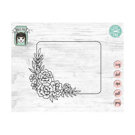 Download Free Spring Flower Frame - SVG File, DXF File Files DXF Files