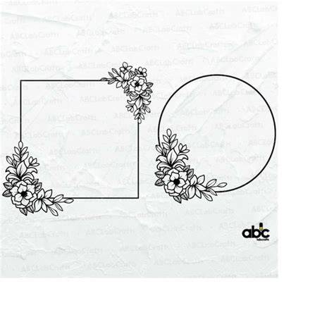 Download Free Spring Flower Frame - SVG File, DXF File Silhouette DXF Files