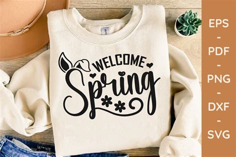 Download Free Spring Flower Frame Welcome - SVG File,DXF File Easy Edite