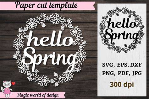Download Free Spring Flower Frame Welcome - SVG File,DXF File Silhouette for Cricut
