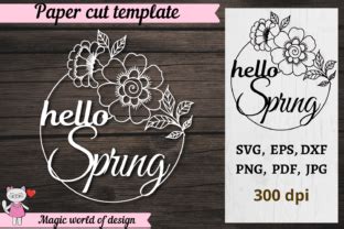 Download Free Spring Flower Frame Welcome - SVG File,DXF File for Cricut Machine