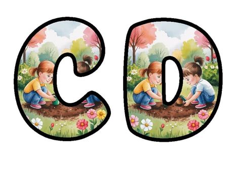 Download Free Spring Garden Lettering For Crafts