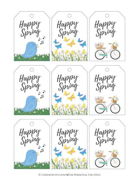 Download Free Spring Gift Tags Files