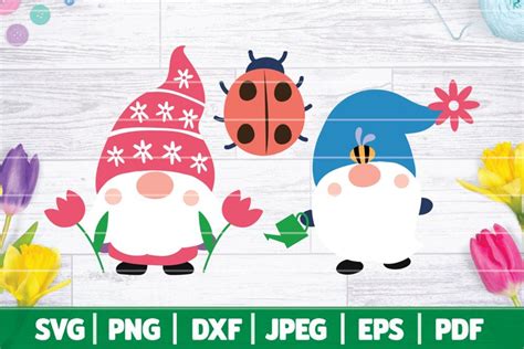 Download Free Spring Gnomes SVG Cut-Files Commercial Use Free PSD Mockups