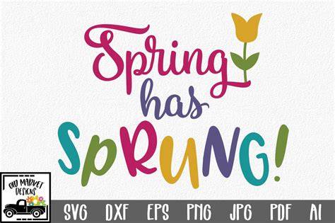 Download Free Spring Has Sprung SVG Cut File Silhouette DXF Files