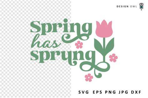 Download Free Spring Has Sprung SVG Cut File Silhouette Free PSD Mockups