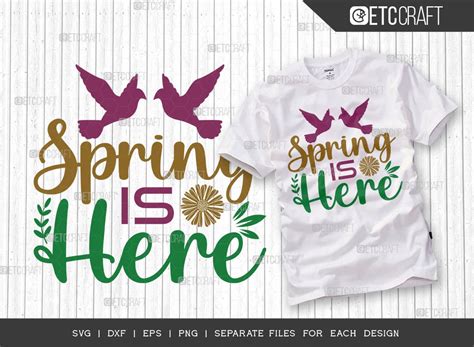 Download Free Spring Is Here SVG Cut File Commercial Use Free PSD Mockups