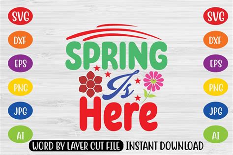 Download Free Spring Is Here SVG Cut File Cricut SVG DXF Files