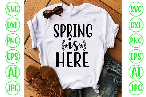 Download Free Spring Is Here SVG Cut File Silhouette