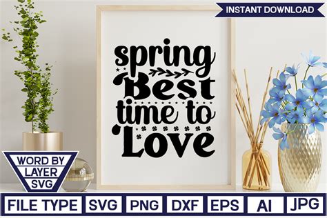 Download Free Spring Is The Season Of Love SVG Cut File Printable