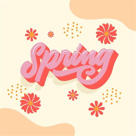 Download Free Spring Lettering Posters DXF Files